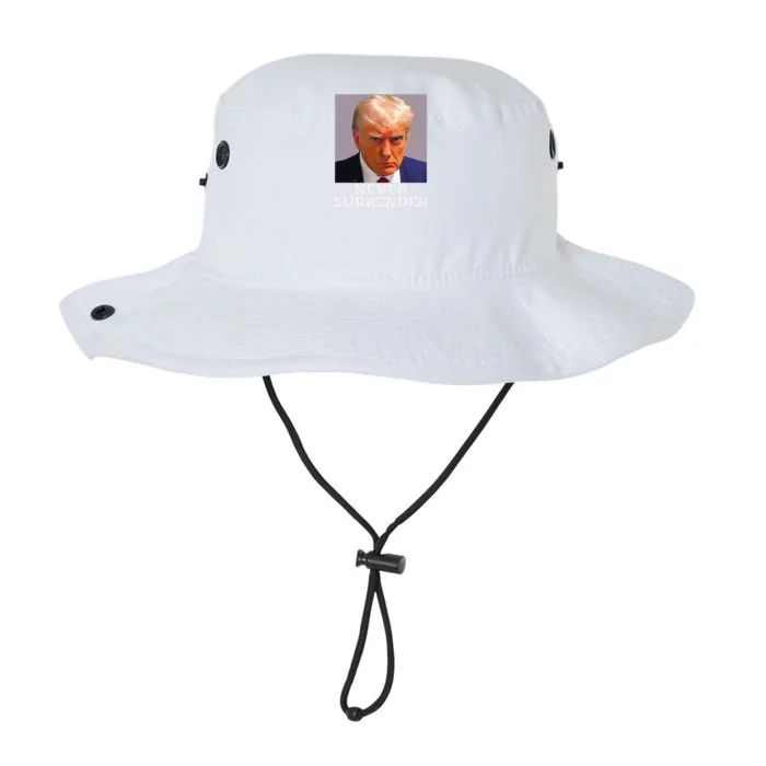 Funny Trump Mug Shot Donald Trump Mug Shot Never Surrender Gift Legacy Cool Fit Booney Bucket Hat