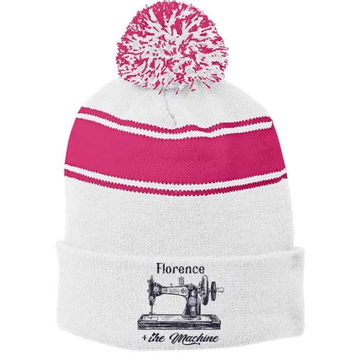 Florence The Machine Sewciopath Sewing Lover Stripe Pom Pom Beanie