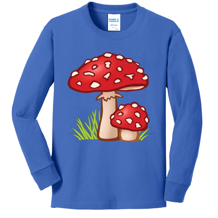 Funny Toadstool Mushroom Plant Toxic Fungus Cute Costume Meaningful Gift Kids Long Sleeve Shirt