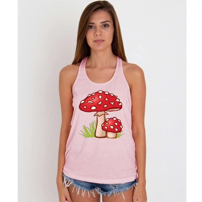 Funny Toadstool Mushroom Plant Toxic Fungus Cute Costume Meaningful Gift Women's Knotted Racerback Tank