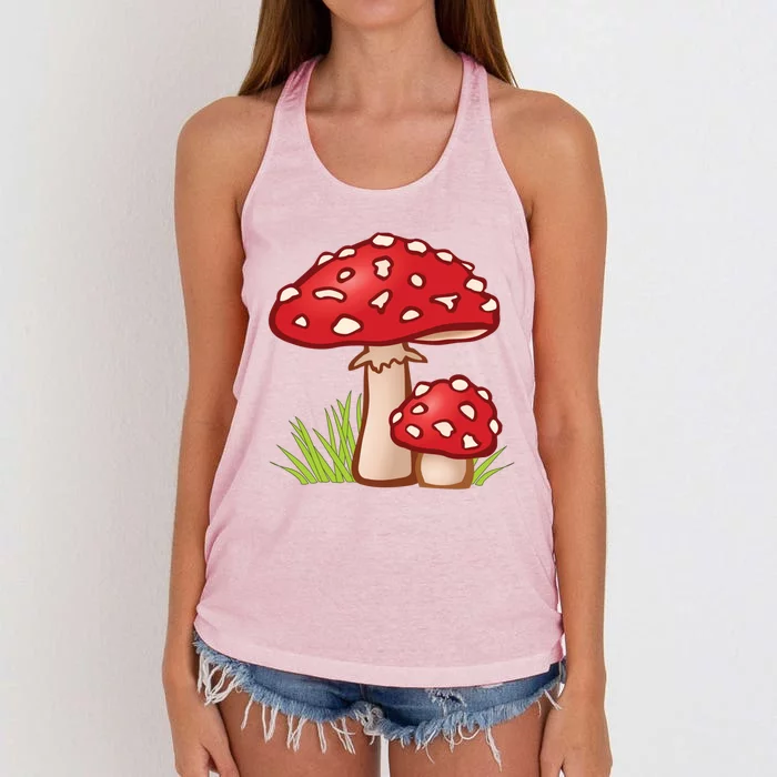 Funny Toadstool Mushroom Plant Toxic Fungus Cute Costume Meaningful Gift Women's Knotted Racerback Tank