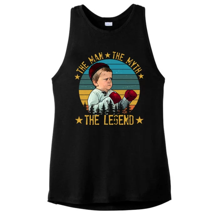 Funny The Man The Myth The Legend Vintage Hasbulla Kid Ladies Tri-Blend Wicking Tank