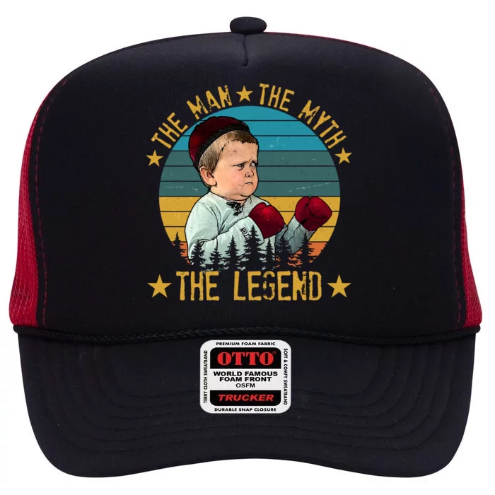 Funny The Man The Myth The Legend Vintage Hasbulla Kid High Crown Mesh Trucker Hat