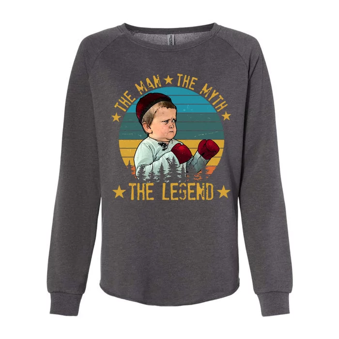 Funny The Man The Myth The Legend Vintage Hasbulla Kid Womens California Wash Sweatshirt