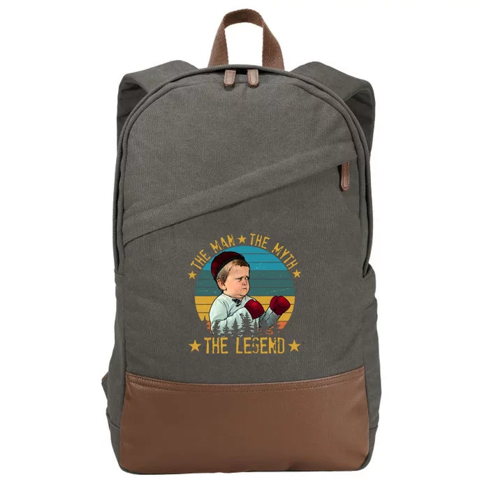 Funny The Man The Myth The Legend Vintage Hasbulla Kid Cotton Canvas Backpack