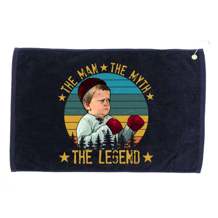 Funny The Man The Myth The Legend Vintage Hasbulla Kid Grommeted Golf Towel