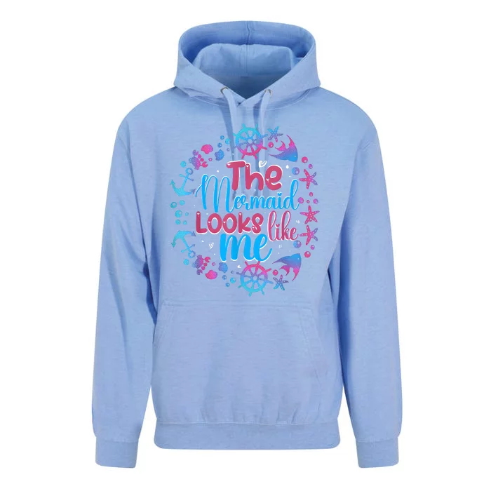 Funny The Mermaid Looks Like Me Quote Under The Ocean Unisex Surf Hoodie