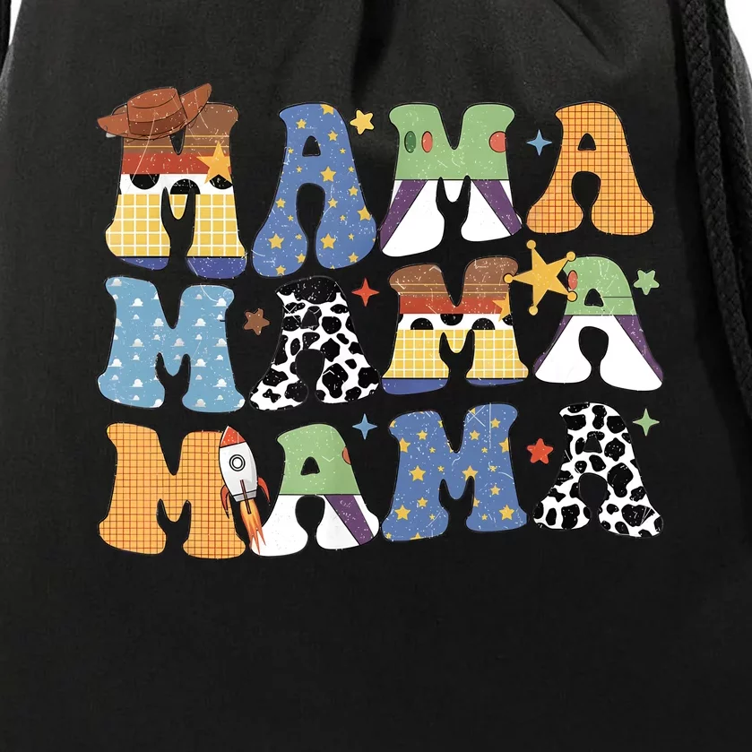 Funny Toy Mama Boy Mom Mothers Day Tee For Womens Drawstring Bag