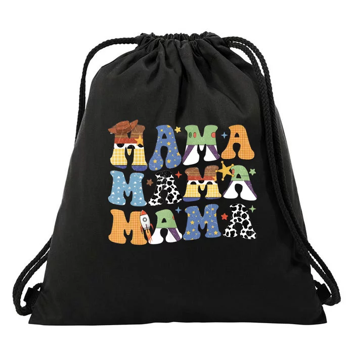 Funny Toy Mama Boy Mom Mothers Day Tee For Womens Drawstring Bag