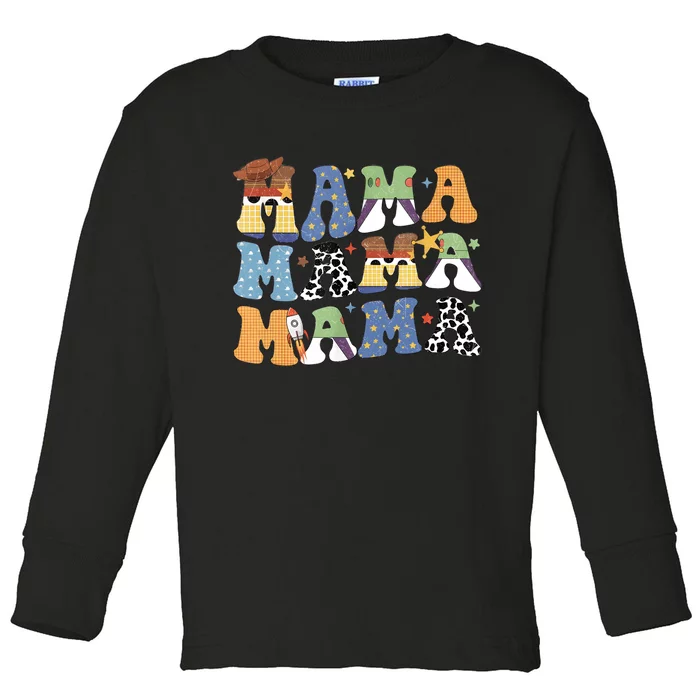 Funny Toy Mama Boy Mom Mothers Day Tee For Womens Toddler Long Sleeve Shirt