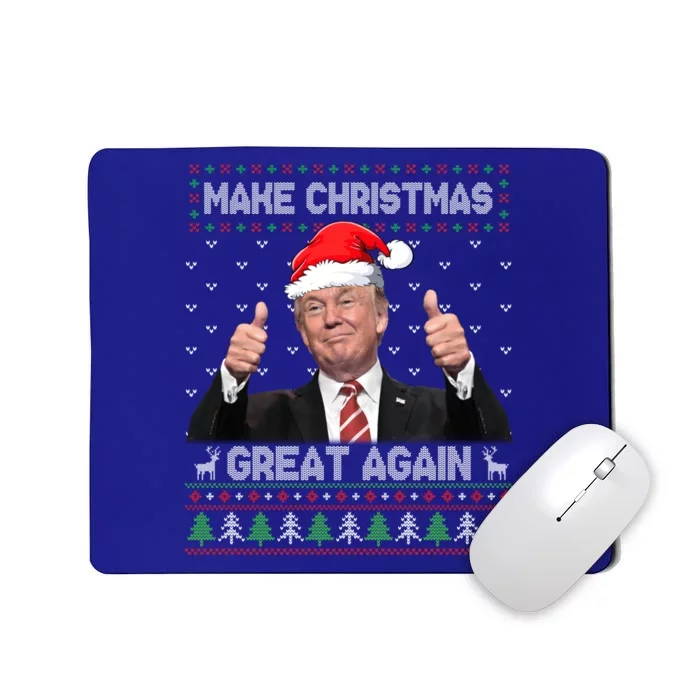 Funny Trump Make Christmas Great Again Ugly Sweater Xmas Funny Gift Mousepad