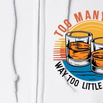 Funny Too Many Children Little Alcohol Dad Life Full Zip Hoodie