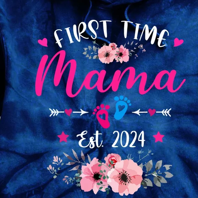 First Time Mama 2024 Mothers Day Soon To Be Mom Pregnancy Tie Dye Hoodie