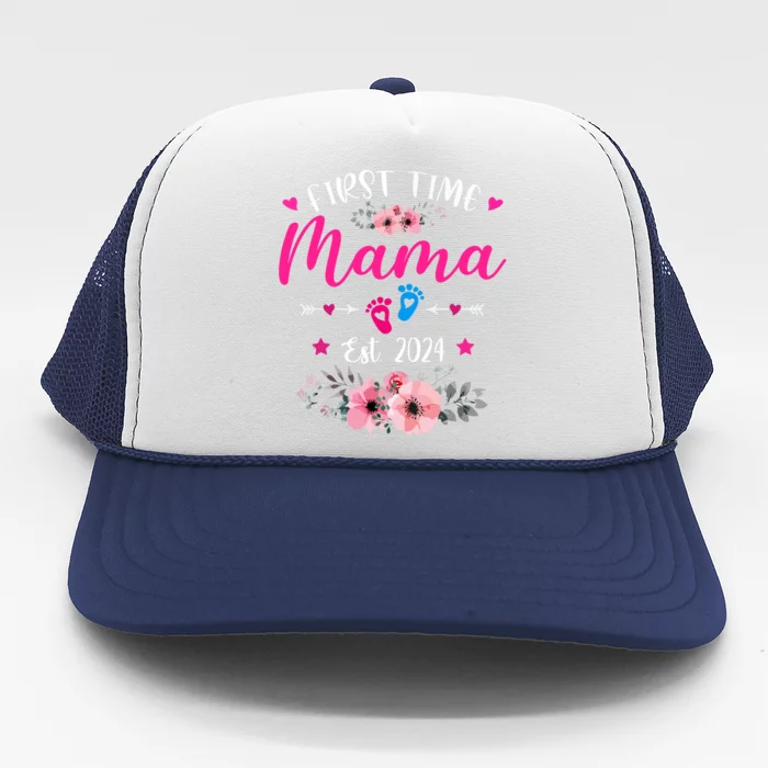 First Time Mama 2024 Mothers Day Soon To Be Mom Pregnancy Trucker Hat