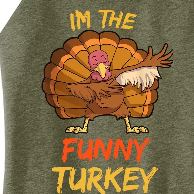 Funny Turkey Matching Family Group Thanksgiving Party Pajama Women’s Perfect Tri Rocker Tank