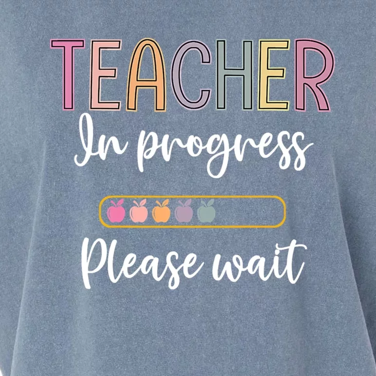 Future Teacher Meaningful Gift Teacher In Progress Please Wait Gift Garment-Dyed Women's Muscle Tee