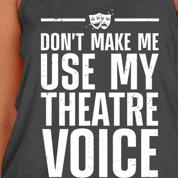 Funny Theatre Musical Theatre Theater Actor Women's Knotted Racerback Tank