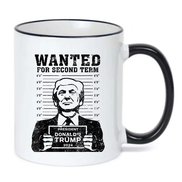 Free Trump Mugshot Wanted For Second Term 2024 Trump 2024 Black Color Changing Mug