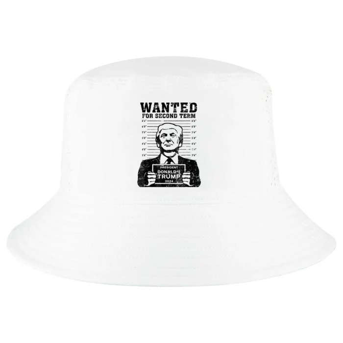 Free Trump Mugshot Wanted For Second Term 2024 Trump 2024 Cool Comfort Performance Bucket Hat