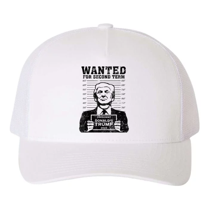 Free Trump Mugshot Wanted For Second Term 2024 Trump 2024 Yupoong Adult 5-Panel Trucker Hat