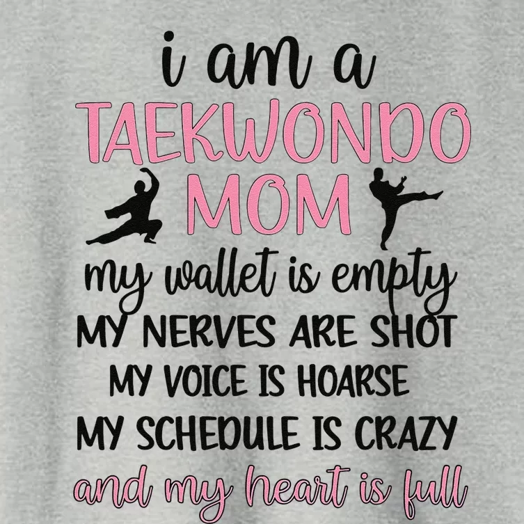 Funny Taekwondo Mom Of A Taekwondo Fighter Mama Women's Crop Top Tee