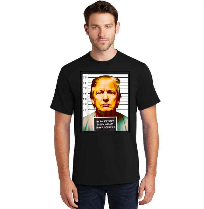 Funny Trump Mugshot Parody AI DC Georgia NYC Indictment Tall T-Shirt