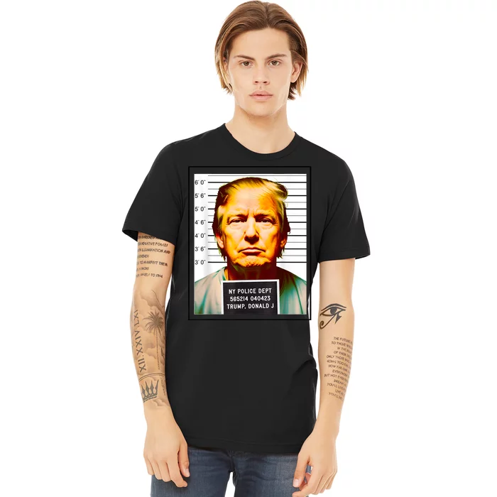 Funny Trump Mugshot Parody AI DC Georgia NYC Indictment Premium T-Shirt