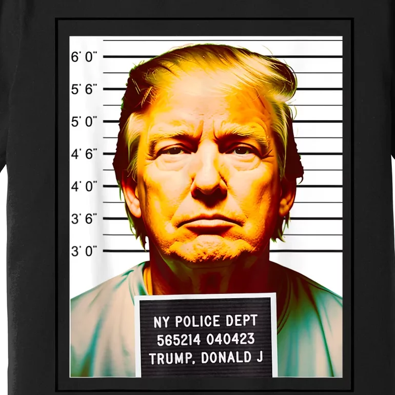 Funny Trump Mugshot Parody AI DC Georgia NYC Indictment Premium T-Shirt