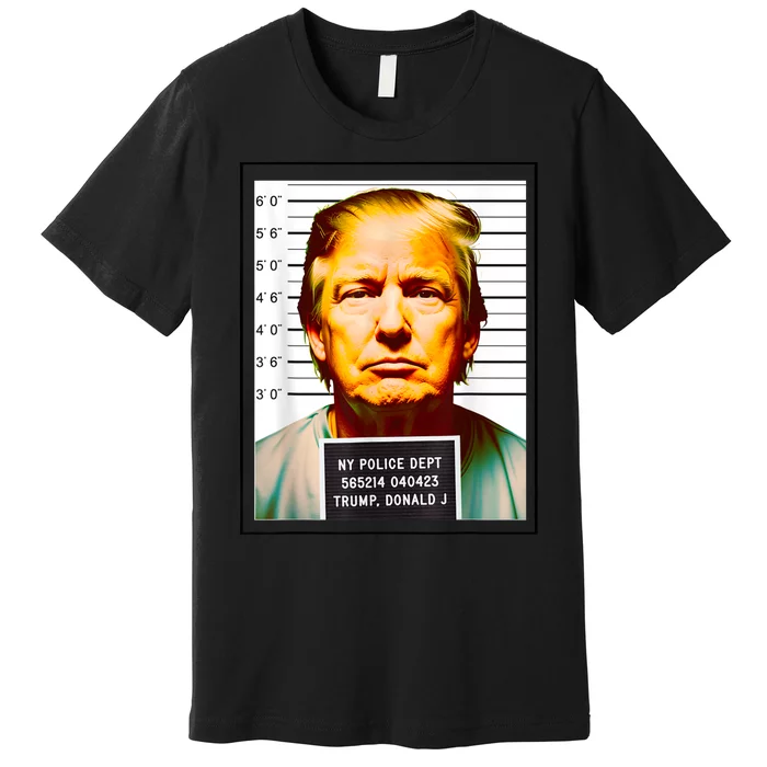 Funny Trump Mugshot Parody AI DC Georgia NYC Indictment Premium T-Shirt