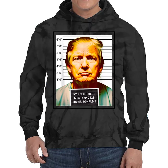 Funny Trump Mugshot Parody AI DC Georgia NYC Indictment Tie Dye Hoodie