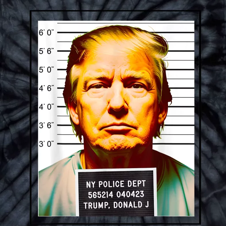 Funny Trump Mugshot Parody AI DC Georgia NYC Indictment Tie-Dye T-Shirt