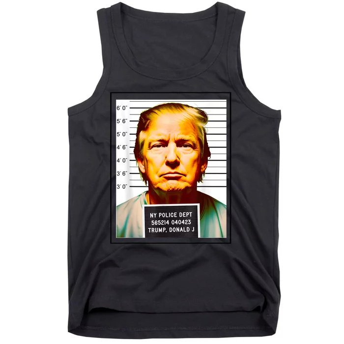 Funny Trump Mugshot Parody AI DC Georgia NYC Indictment Tank Top