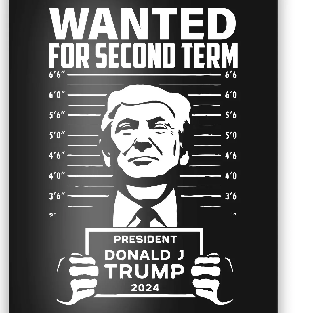 Free Trump Mugshot Wanted For Second Term 2024 Trump 2024 Poster ...