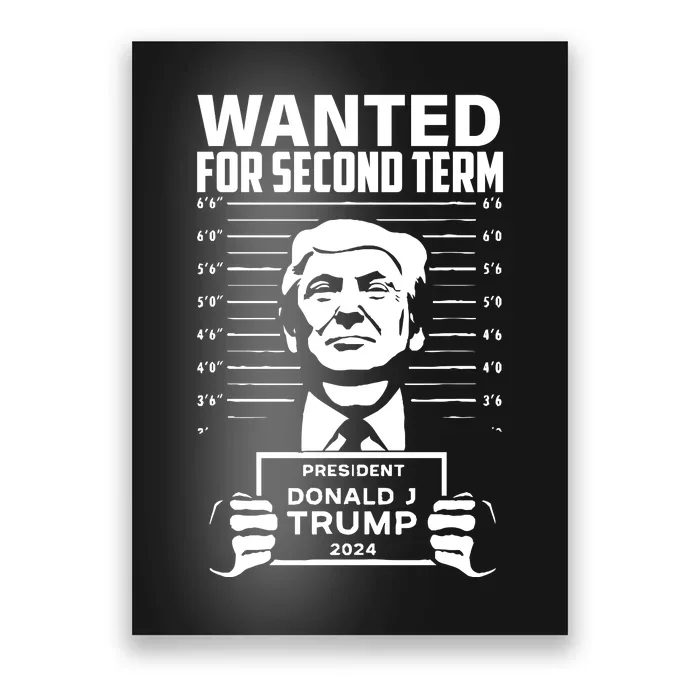 Free Trump Mugshot Wanted For Second Term 2024 Trump 2024 Poster ...