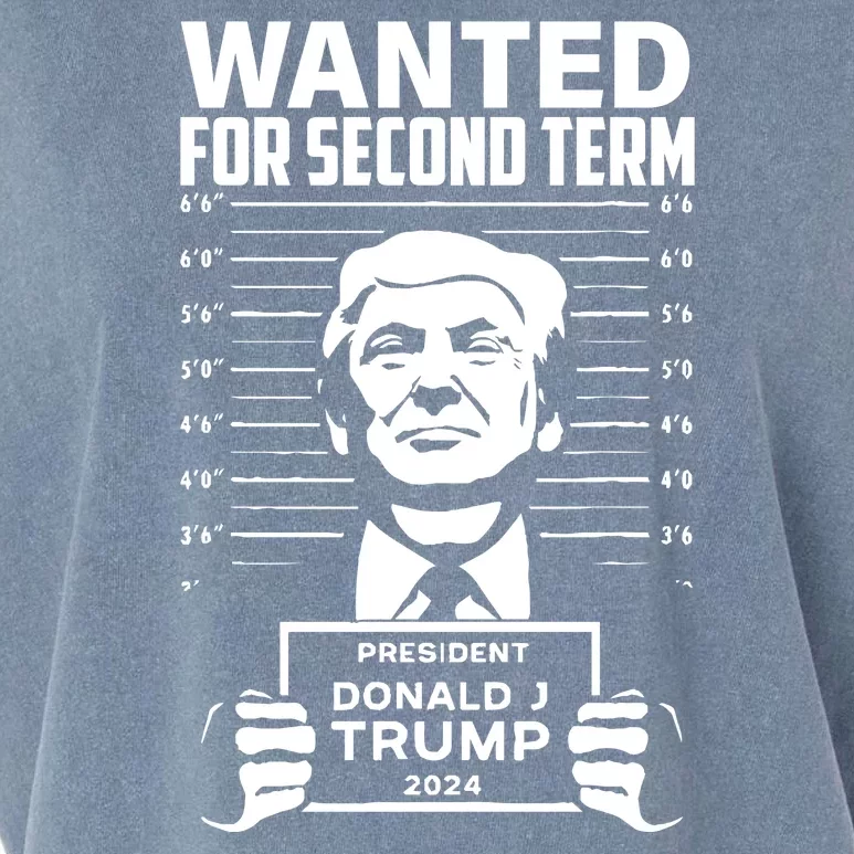 Free Trump Mugshot Wanted For Second Term 2024 Trump 2024 Garment-Dyed Women's Muscle Tee