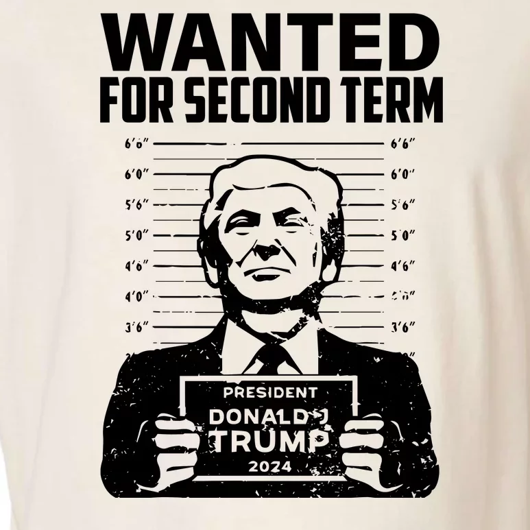 Free Trump Mugshot Wanted For Second Term 2024 Trump 2024 Garment-Dyed Women's Muscle Tee