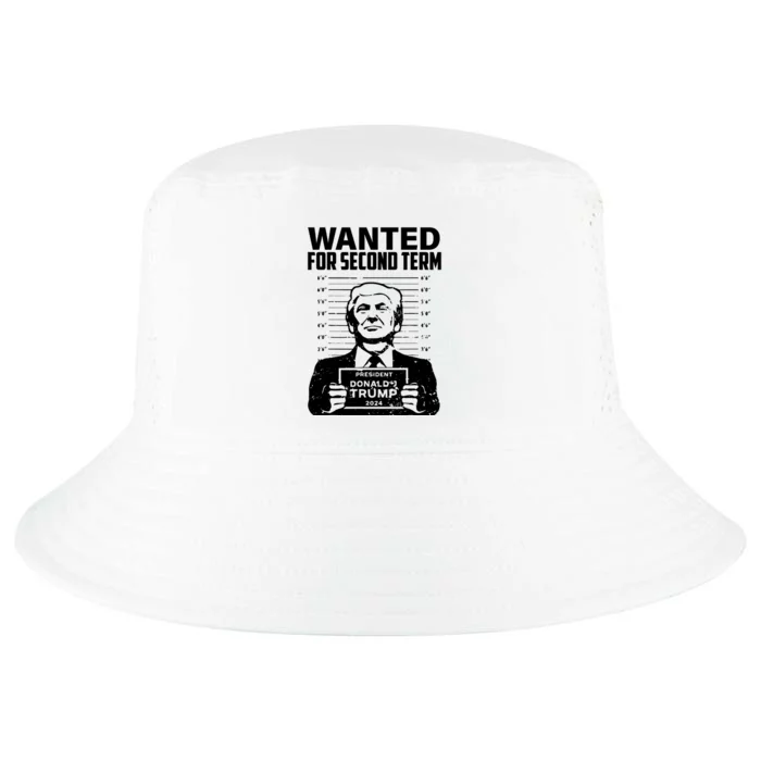 Free Trump Mugshot Wanted For Second Term 2024 Trump 2024 Cool Comfort Performance Bucket Hat