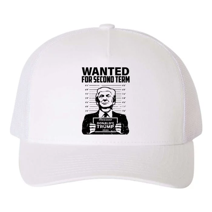 Free Trump Mugshot Wanted For Second Term 2024 Trump 2024 Yupoong Adult 5-Panel Trucker Hat