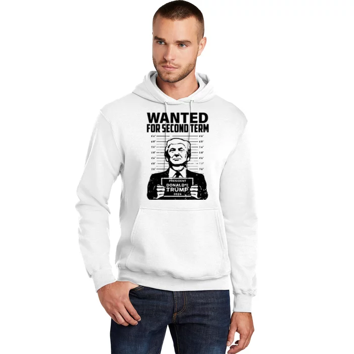 Free Trump Mugshot Wanted For Second Term 2024 Trump 2024 Hoodie