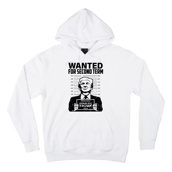 Free Trump Mugshot Wanted For Second Term 2024 Trump 2024 Hoodie