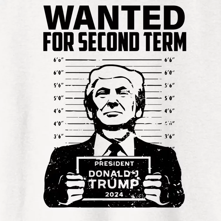 Free Trump Mugshot Wanted For Second Term 2024 Trump 2024 Women's Crop Top Tee