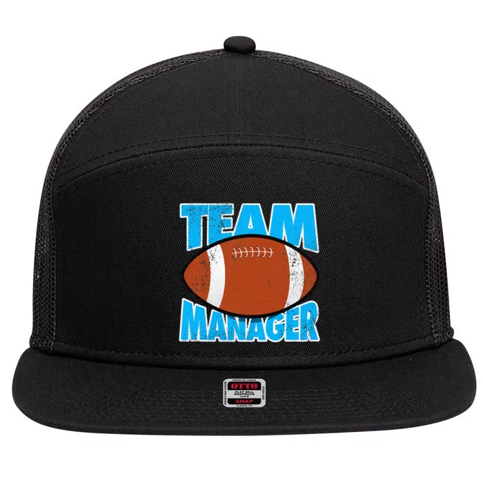 Football Team Manager Graphic 7 Panel Mesh Trucker Snapback Hat