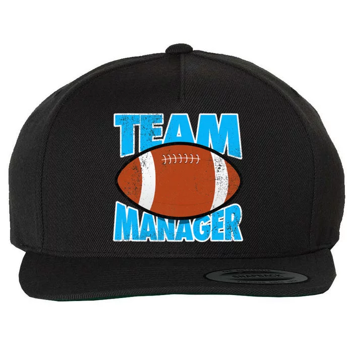 Football Team Manager Graphic Wool Snapback Cap