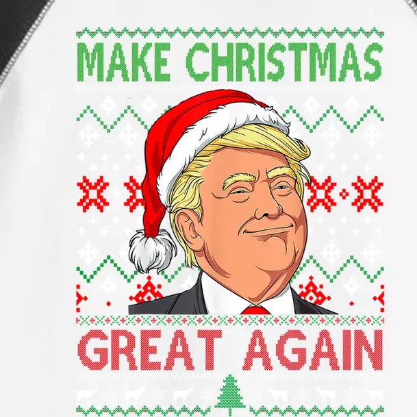 Funny Trump Make Christmas Great Again Ugly Sweater Xmas Pjs Cute Gift Toddler Fine Jersey T-Shirt