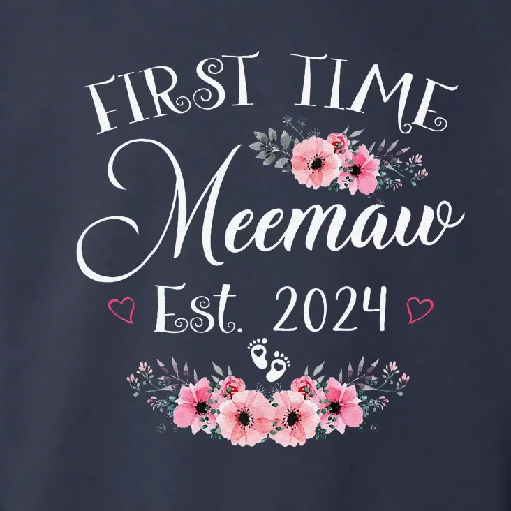 First Time Meemaw 2024 MotherS Day Soon To Be Mom Pregnancy Toddler Hoodie