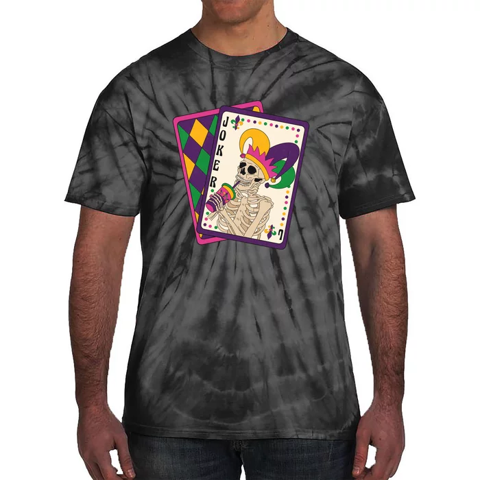 Funny Tarot Mardi Gras Fat Tuesday Celebration Gift Tie-Dye T-Shirt