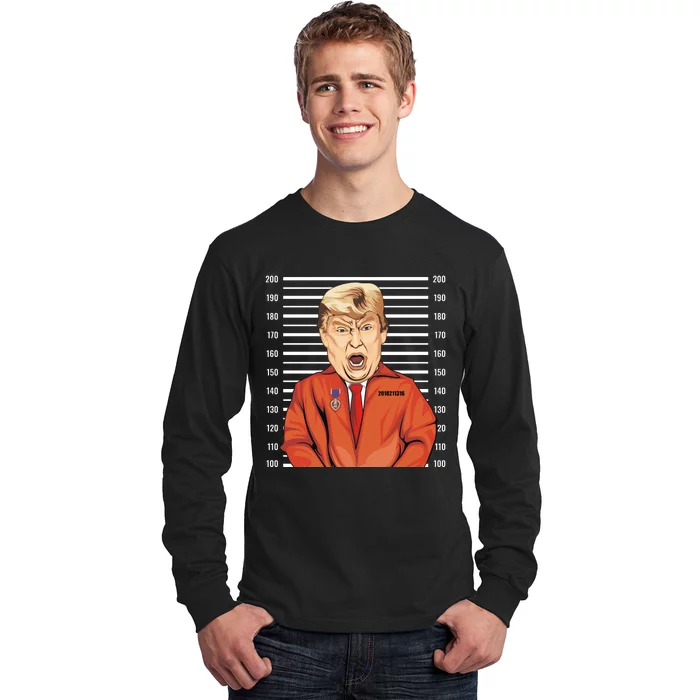 Funny Trump Mugshot Long Sleeve Shirt