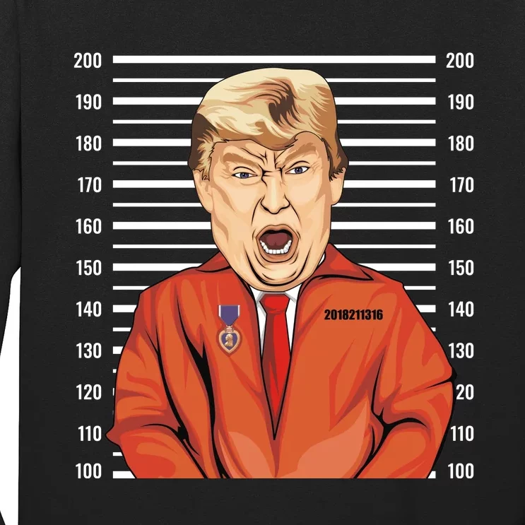 Funny Trump Mugshot Long Sleeve Shirt