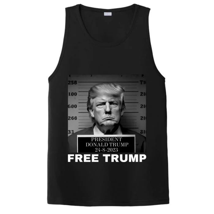 Free Donald Trump Mugshot Performance Tank