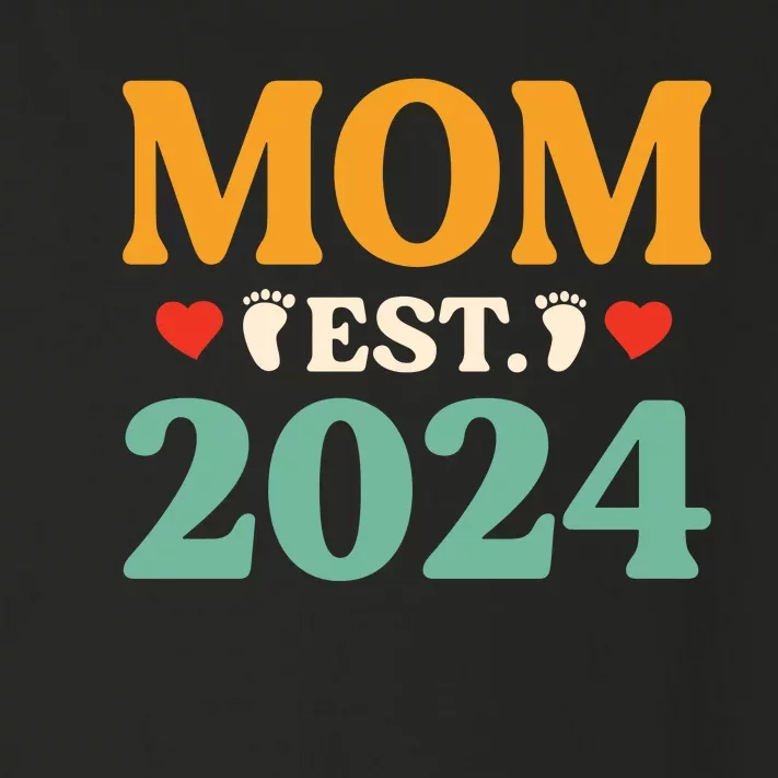 First Time Mom Est 2024 Promoted To Mommy 2024 Gifts Toddler Long Sleeve Shirt